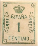 Stamps Spain -  1 céntimo 1920