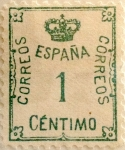 Stamps Spain -  1 céntimo 1920