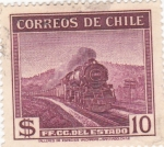 Stamps : America : Chile :  Ferrocarriles del estado