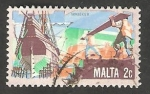 Stamps Europe - Malta -  Construcción de barcos de madera