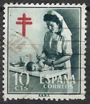 Stamps Spain -  ESPAÑA SEGUNDO CENTENARIO USD Nº 1122 (0) 10C VERDE PROTUBERCULOSOS