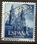 Sellos de Europa - Espaa -  ESPAÑA SEGUNDO CENTENARIO USD Nº 1131 (0) 3P AZUL AÑO SANTO COMPOSTELANO