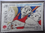 Stamps Spain -  Compastela 93 - Pintor: I.Díaz Pardo