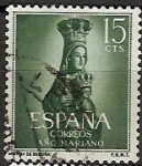 Stamps Spain -  ESPAÑA SEGUNDO CENTENARIO USD Nº 1133 (0) 15C VERDE OSCURO AÑO MARIANO