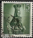 Sellos de Europa - Espaa -  ESPAÑA SEGUNDO CENTENARIO USD Nº 1133 (0) 15C VERDE OSCURO AÑO MARIANO