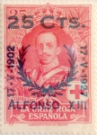 Stamps Spain -  25 sobre 25 céntimos 1927