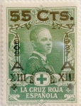 Sellos de Europa - Espa�a -  55 sobre 10 céntimos 1927