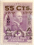 Stamps Spain -  55 sobre 20 céntimos 1927