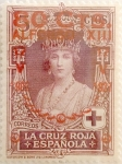 Stamps Spain -  80 sobre 5 céntimos 1927
