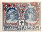 Sellos de Europa - Espa�a -  75 sobre 15 céntimos 1927