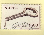 Sellos de Europa - Noruega -  Scott 804. Arpa de judío.