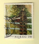 Stamps : Europe : Norway :  Scott 808. Pintura.