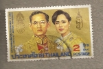 Sellos del Mundo : Asia : Thailand : 60 Aniversario Rey Bhumibol