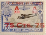 Stamps : Europe : Spain :  75 sobre 10 céntimos 1927