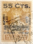 Stamps Spain -  55 céntimos sobre 4 pesetas 1927