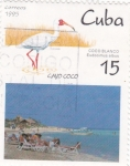 Stamps Cuba -  Ave-Coco blanco - playas de cayo coco