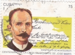 Stamps Cuba -  Centenario de la caída en combate de José Martí