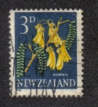 Sellos del Mundo : Oceania : Nueva_Zelanda : Kowhai (Sophora microphylla)