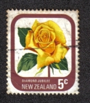 Stamps New Zealand -  Rose Diamond Jubilee