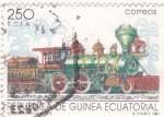 Stamps Equatorial Guinea -  Locomotora USA 1873