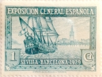 Sellos de Europa - Espaa -  1 céntimo 1929