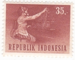 Stamps : Asia : Indonesia :  Operadora de telefonía
