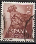 Stamps : Europe : Spain :  ESPAÑA SEGUNDO CENTENARIO USD Nº 1140 (0) 2P CASTAÑO ROJIZO AÑO MARIANO