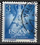 Stamps Spain -  ESPAÑA SEGUNDO CENTENARIO USD Nº 1141 (0) 3P AZUL AÑO MARIANO 
