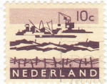 Stamps Netherlands -  Construcción de diques