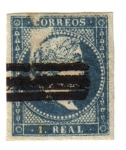 Stamps : Europe : Spain :  Isabel II