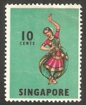Sellos de Asia - Singapur -  84 - Danza popular