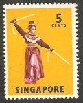 Stamps : Asia : Singapore :  82 - Danza popular