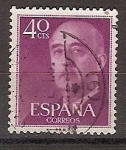 Stamps Spain -  ESPAÑA SEGUNDO CENTENARIO USD Nº 1148 (0) 40C LILA OSCURO FRANCO