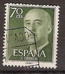 Stamps Spain -  ESPAÑA SEGUNDO CENTENARIO USD Nº 1151(0) 70C VERDE CLARO.