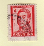 Sellos del Mundo : America : Argentina : Scott 694. Jose de San Martín.