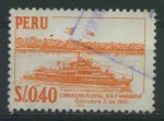 Stamps Peru -  S485 - Cañonera fluvial