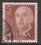 Stamps Spain -  ESPAÑA SEGUNDO CENTENARIO USD Nº 1160 80) 5P CASTAÑO FRANCO.