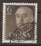 Stamps : Europe : Spain :  ESPAÑA SEGUNDO CENTENARIO USD Nº 1161 (09) 6P GRIS OSCURO FRANCO