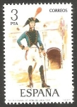 Stamps Spain -  2279 - Uniforme militar Coronel de Infantería de Línea