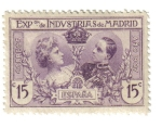 Stamps Spain -  Exposición de Industrias de Madrid (1907)