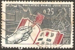 Sellos de Europa - Francia -  1403 - Exposición filatélica internacional PHILATEC 1964, en Paris