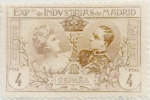 Stamps Spain -  4 pesetas 1907