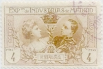 Stamps Spain -  4 pesetas 1907