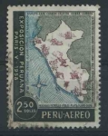 Sellos de America - Per� -  SC147 - Mapa de Peru