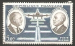 Sellos de Europa - Francia -  46 - Didier Daurat y Raymond Vanier, pioneros del correo aéreo