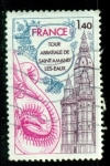 Stamps France -  1948 - Torre de la Abadia de Saint Amand Les-Eaux