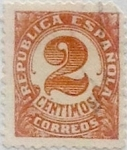 Stamps Spain -  2 céntimos 1933