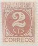 Stamps Spain -  2 céntimos 1936