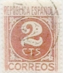 Stamps Spain -  2 céntimos 1936