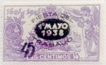 Sellos de Europa - Espa�a -  45 céntimos sobre 15 céntimos 1938